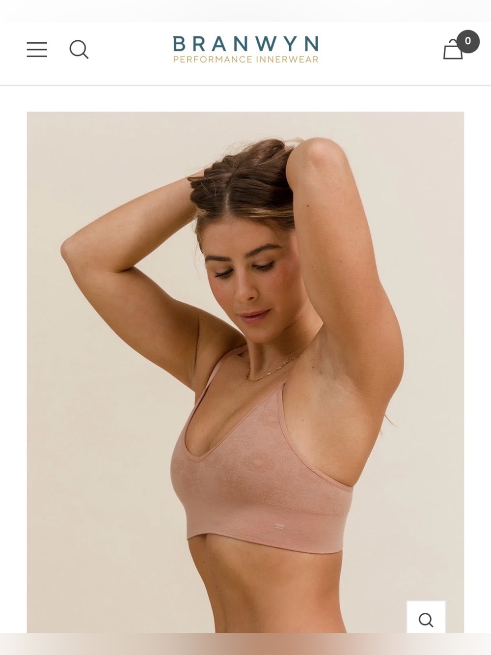 Branwyn Essential Bralette Merino Wool in Warm Nude , XL